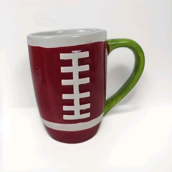 Unbranded Other - 4 Pack Holiday Ceramic Football 14 oz Coffee Mugs Hot Beverage Football Season